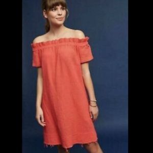 Anthropologie Amadi red/orange dress cover up sz S